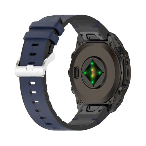 Bracelet cuir hybride Garmin Approach S70 - 47mm (bleu)