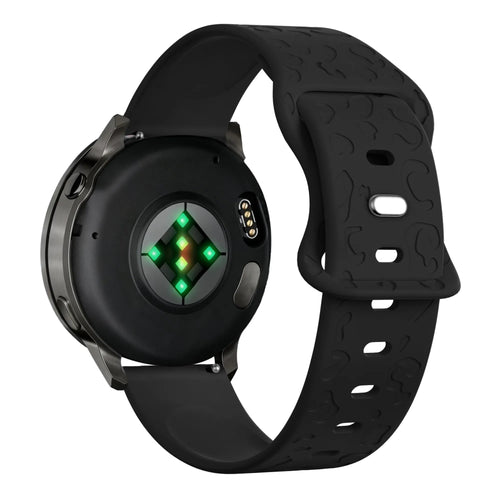 Bandz Garmin Vivomove Trend Silicone Strap 'Leopard' (Black)