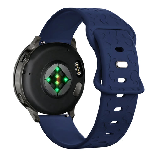 Bandz Bracelet silicone 'Léopard' Garmin Vivomove Sport (bleu foncé)