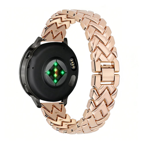 Bandz Bracelet metal 'V-Type' Garmin Forerunner 255s (or rose)