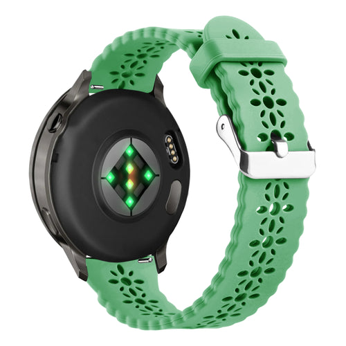 Bandz Bracelet silicone 'Lace' Garmin Vivoactive 6 (vert clair)