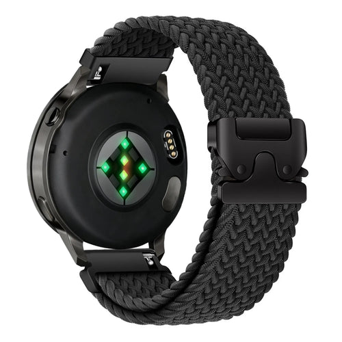 Bandz Bracelet tressé 'Parachute' Garmin Forerunner 255s (noir)