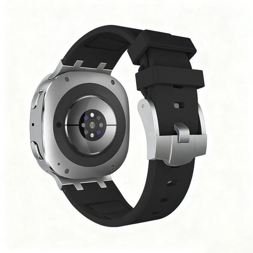 Bandz Samsung Galaxy Watch 8 - 44mm Silicone Strap 'Luxe Liquid' (Black)