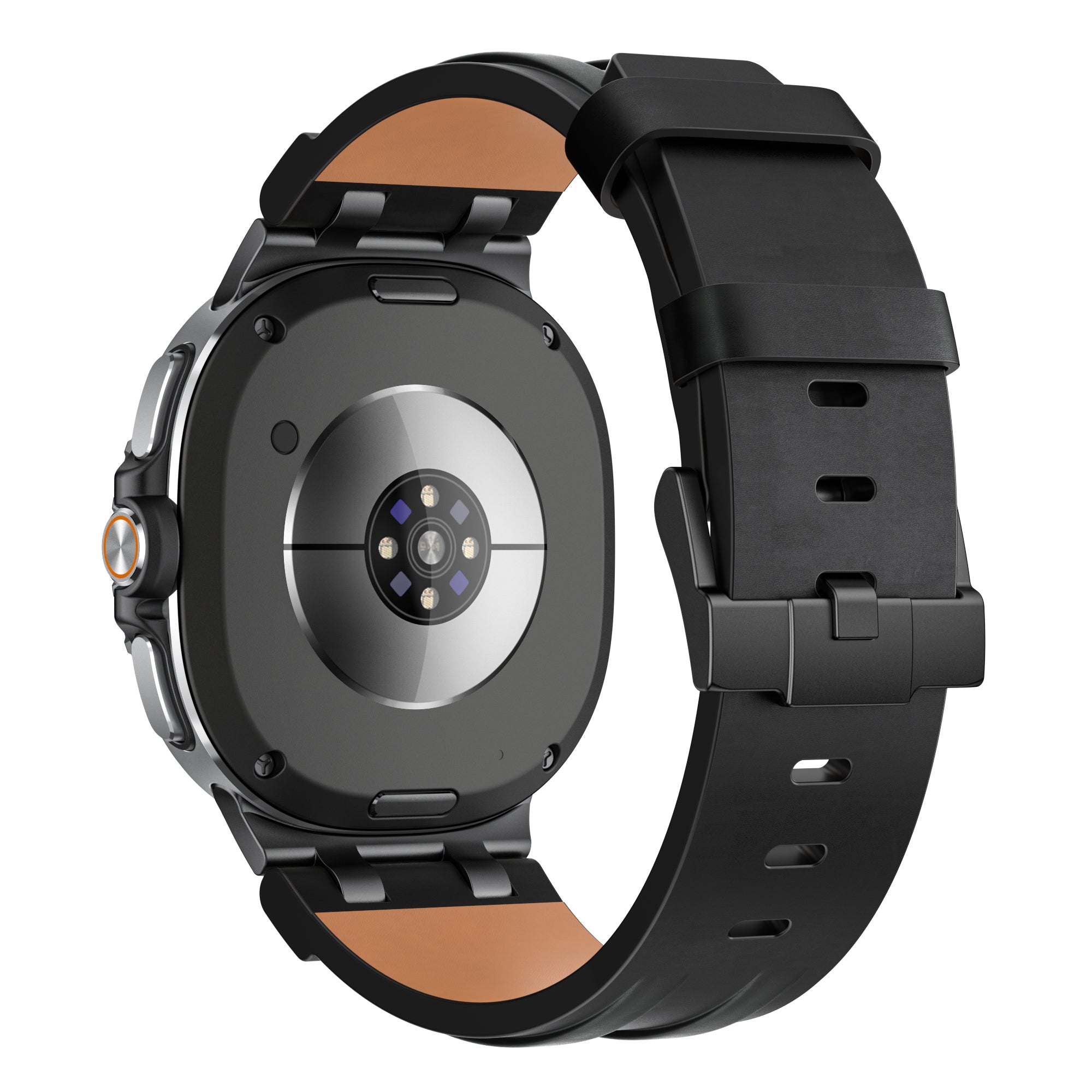 Bracelet cuir solide Samsung Galaxy Watch 8 - 40mm (noir)
