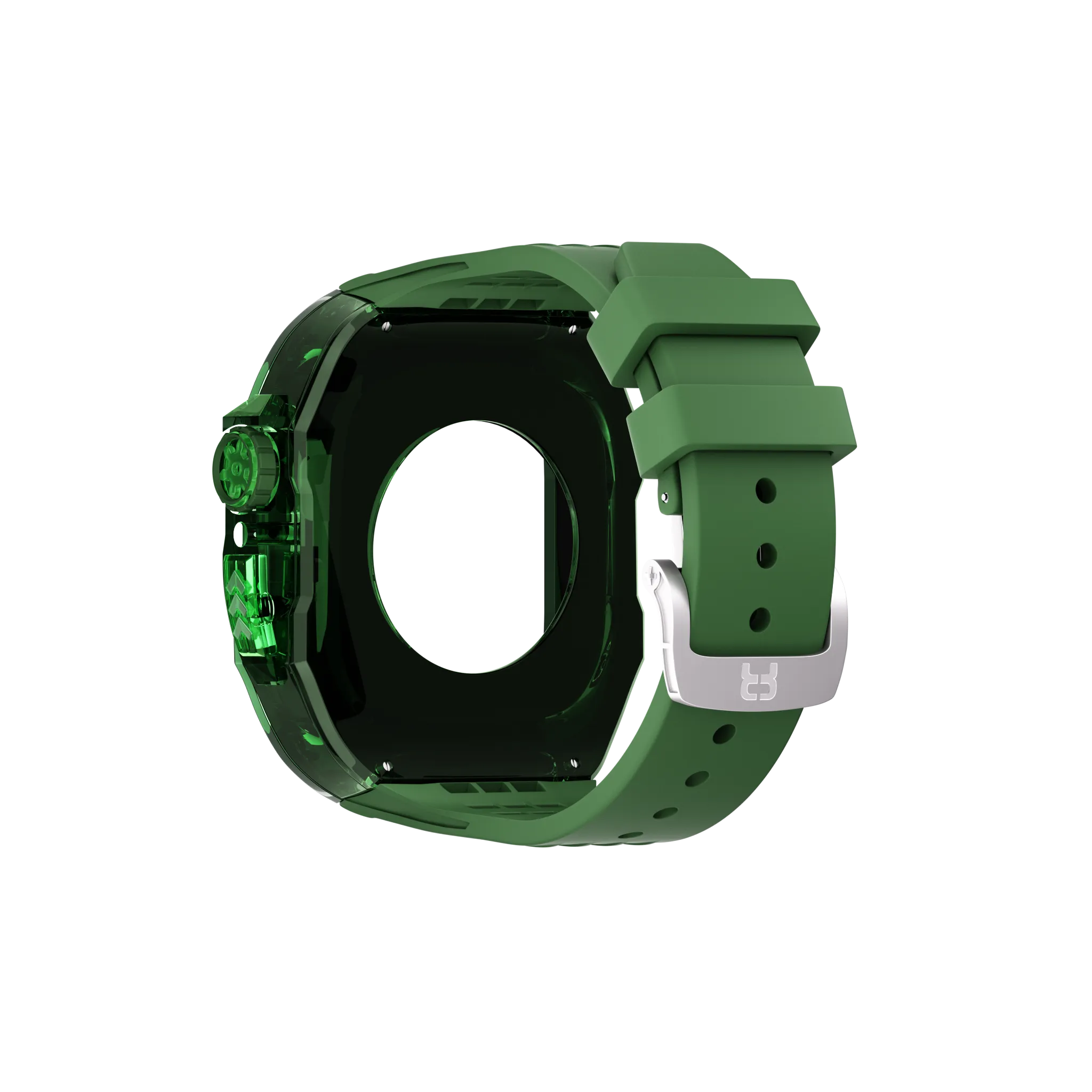 Reqior Boîtier en polymère avec bracelet en caoutchouc Apple Watch 45mm (vert)
