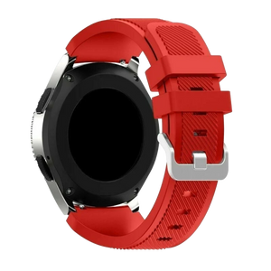 Bracelet montre 22mm silicone - universel (rouge)