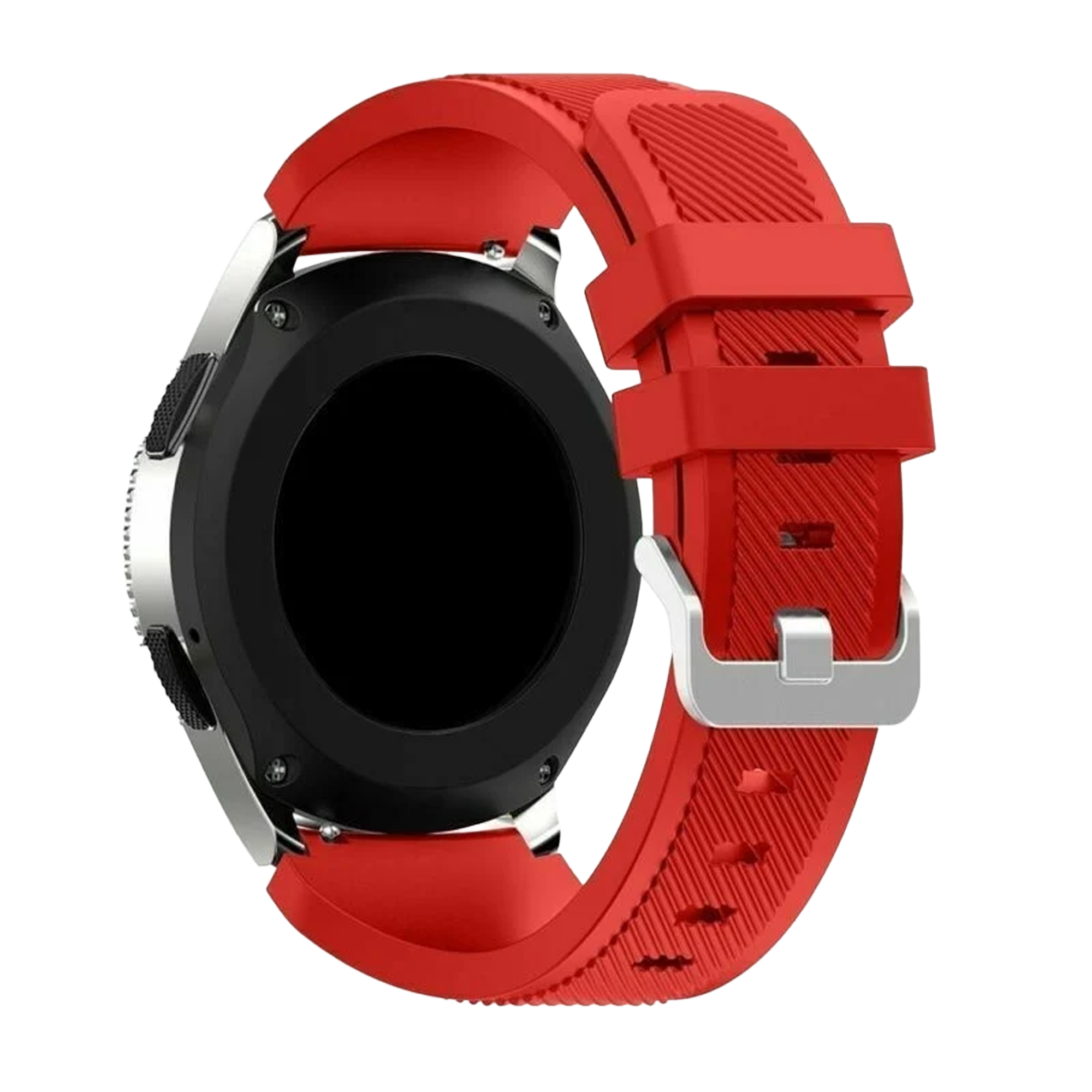 Bracelet montre 22mm silicone - universel (rouge)