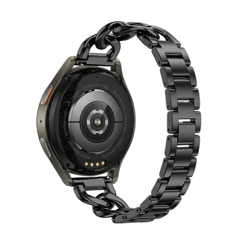 Bracelet chaîne acier Samsung Galaxy Watch 42mm (noir)