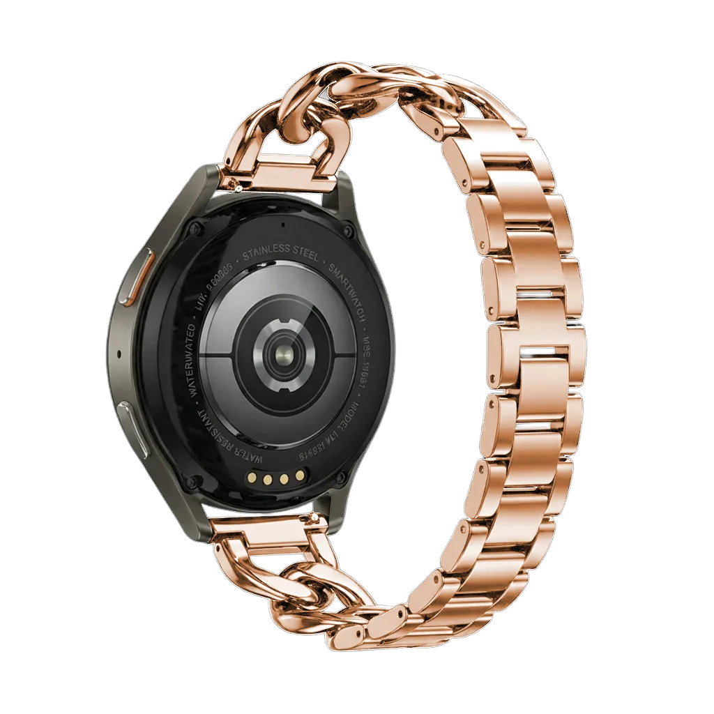 Samsung Galaxy Watch 4 Classic 46mm Steel Chain Strap (Rose Gold)
