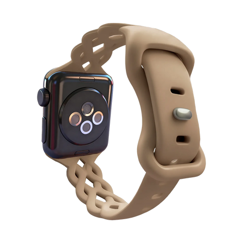 Bandz Bracelet silicone tissé Apple Watch (beige)