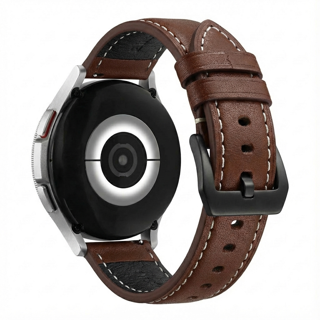 Bracelet cuir authentique universel 24mm (café)