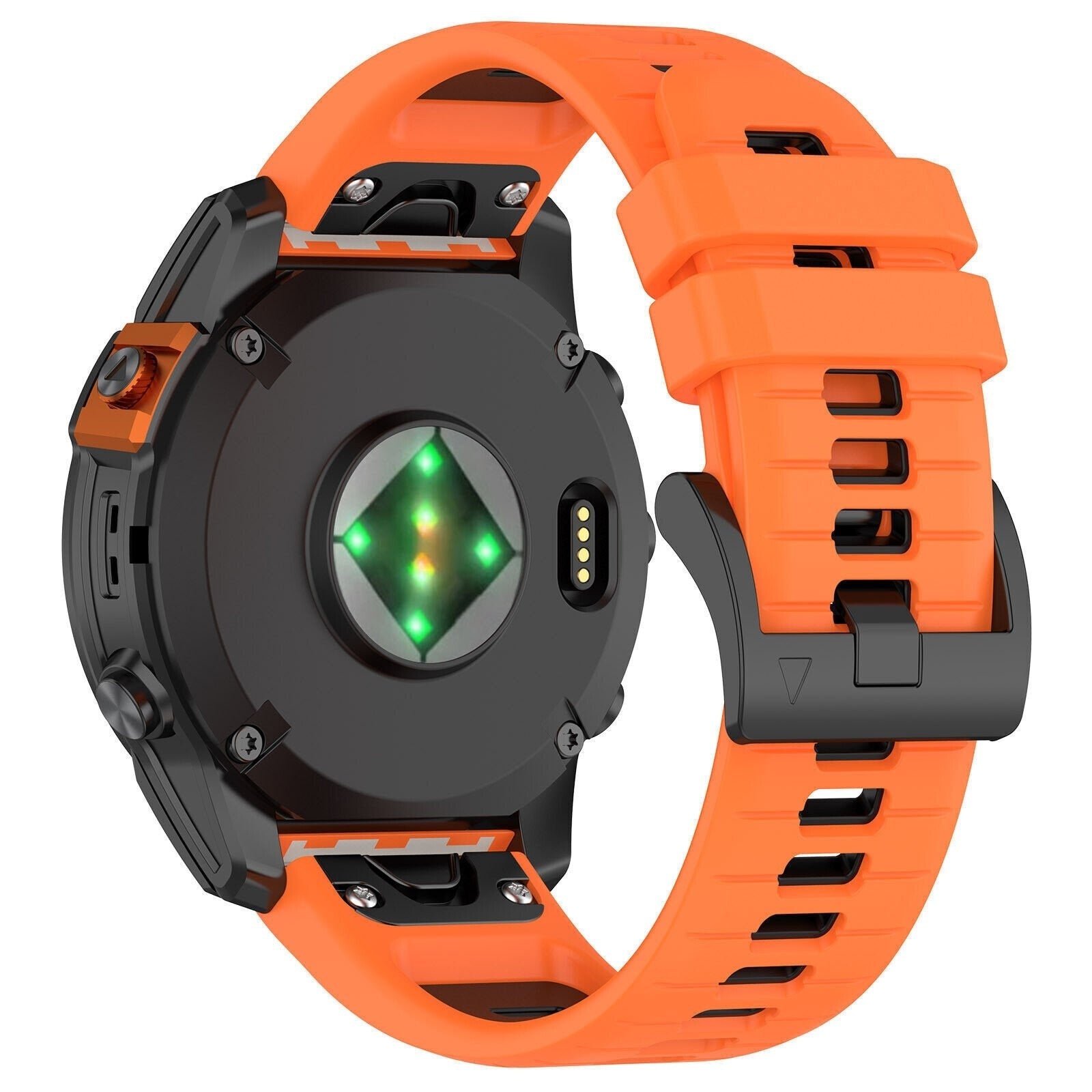 Bracelet silicone avec boucle Garmin Instinct 2 (orange/noir)