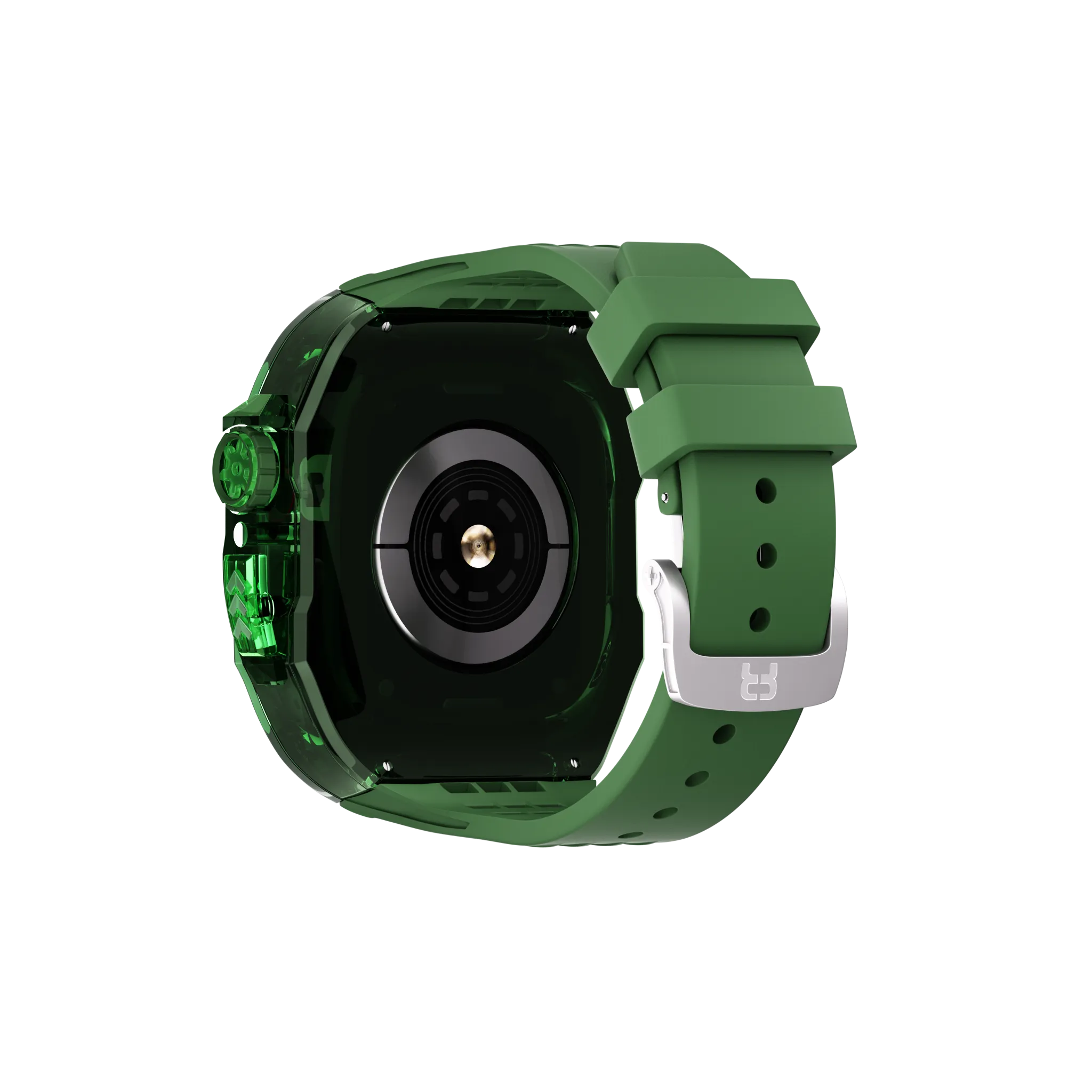 Reqior Boîtier en polymère avec bracelet en caoutchouc Apple Watch 45mm (vert)