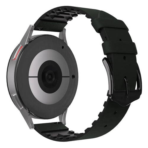 Bracelet cuir et silicone Amazfit GTR Mini (vert)