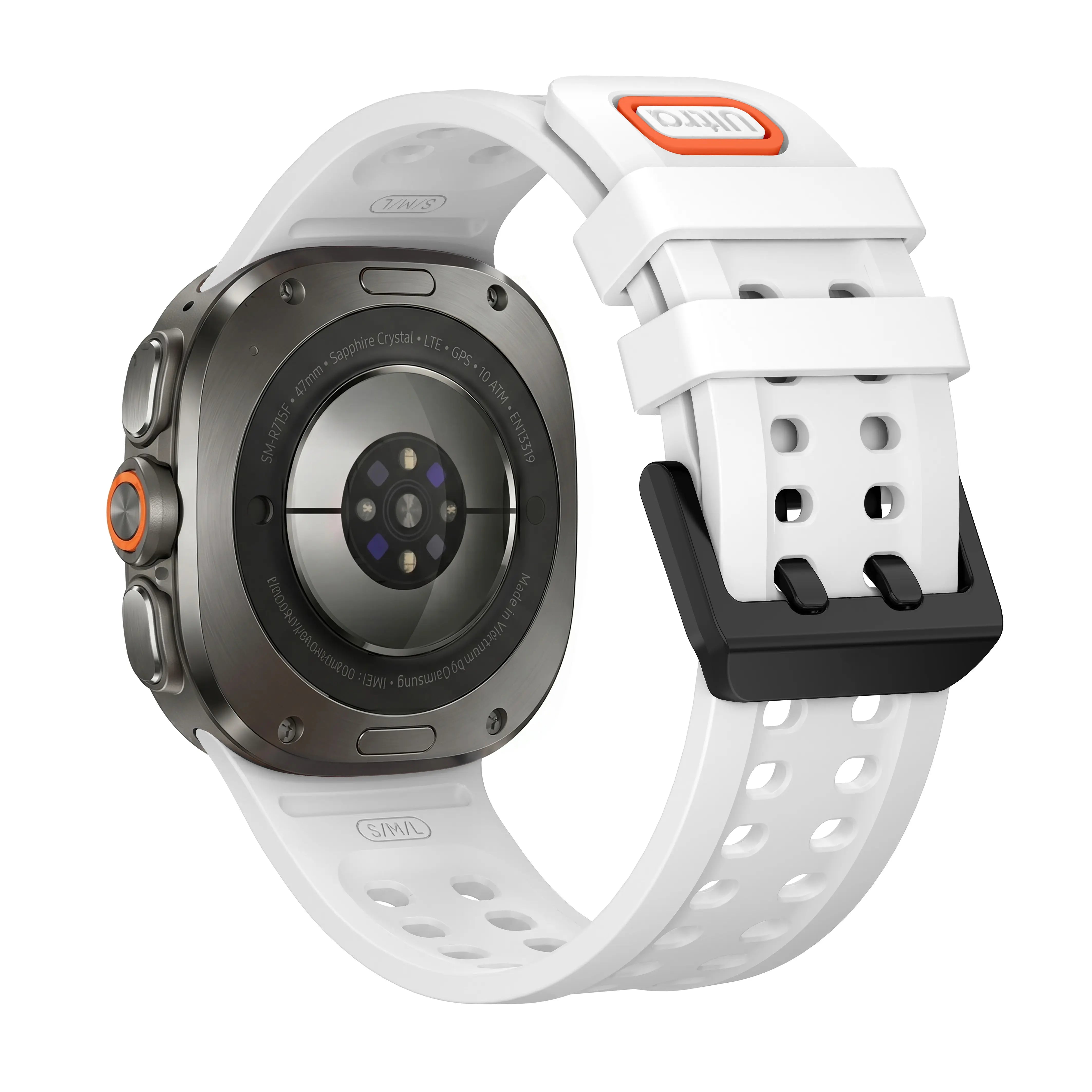 Bracelet silicone Samsung Galaxy Watch Ultra 2 (blanc)