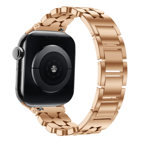 Bandz Bracelet acier 'Oval' Apple Watch (or rose)