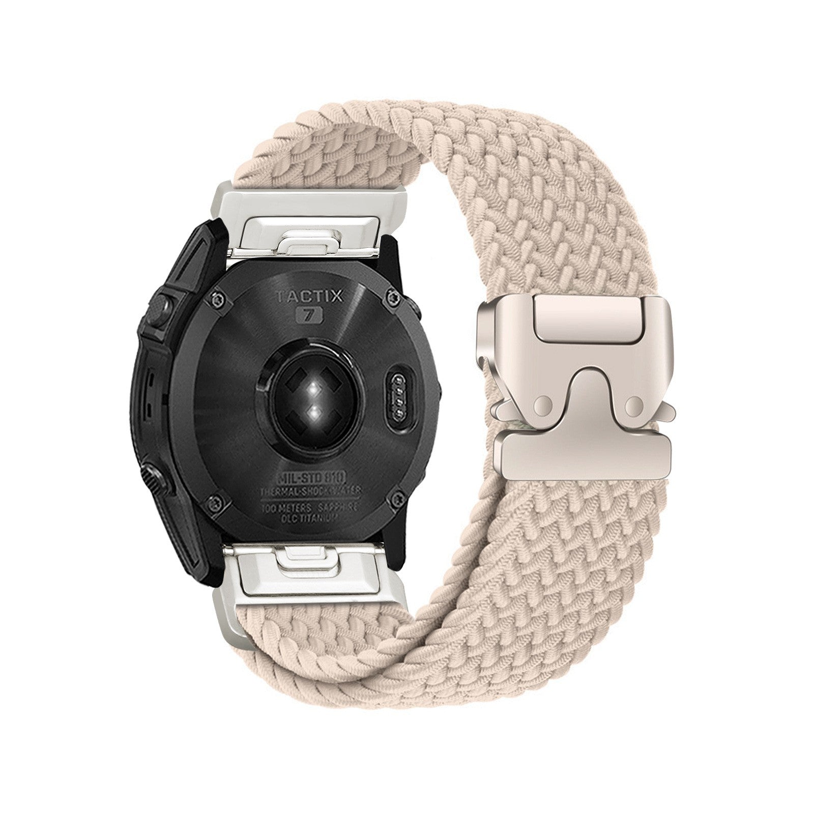 Bracelet tressé boucle en P Garmin D2 Delta S (beige)