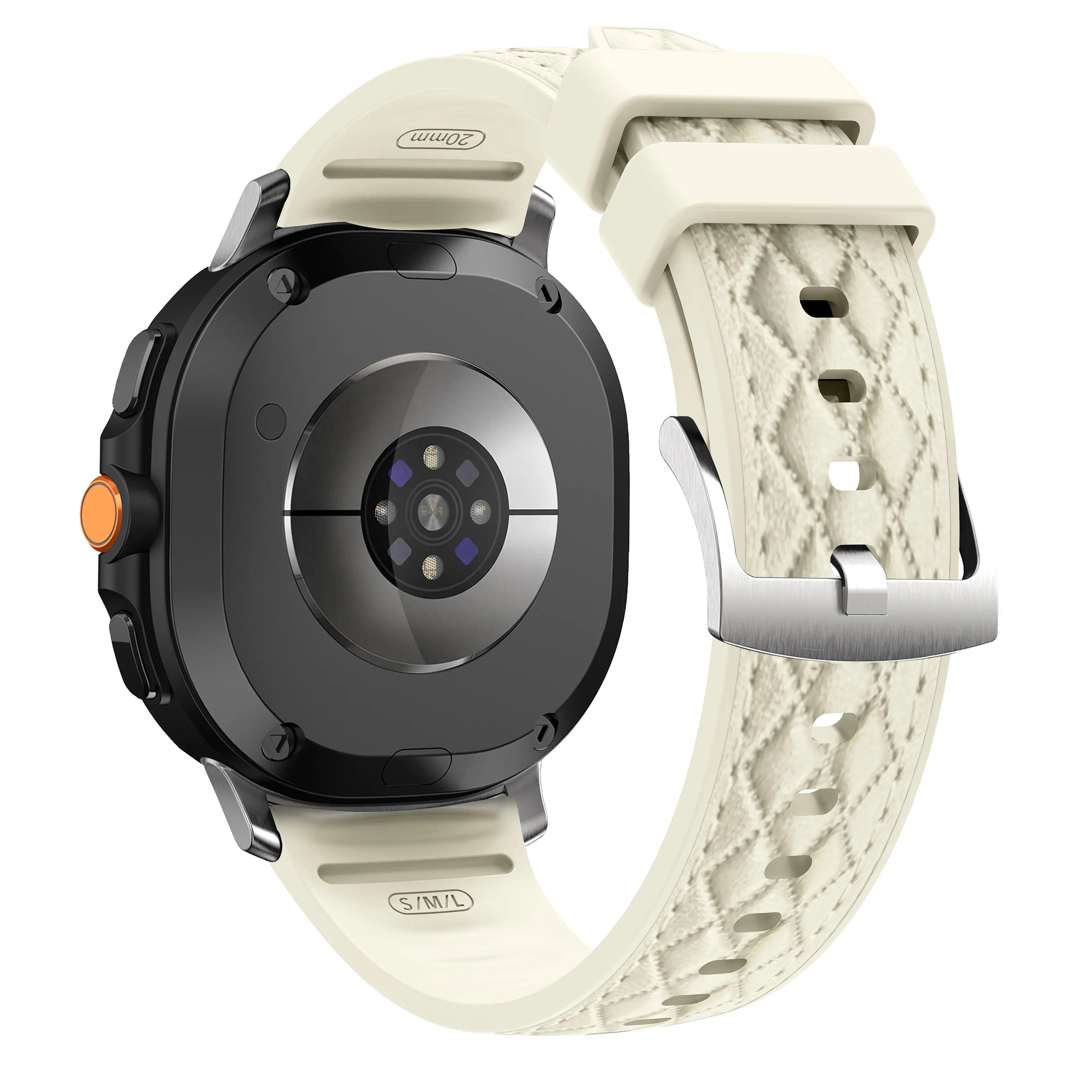 Bracelet cuir hybride diamond Samsung Galaxy Watch 8 - 40mm (beige)