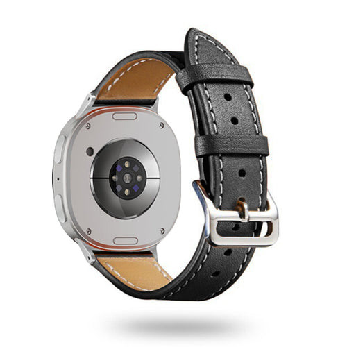 Bracelet cuir classique Samsung Galaxy Watch 8 - 44mm (noir)