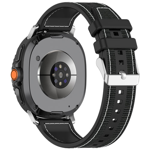 Bracelet nylon hybride Samsung Galaxy Watch 8 Classic (noir)