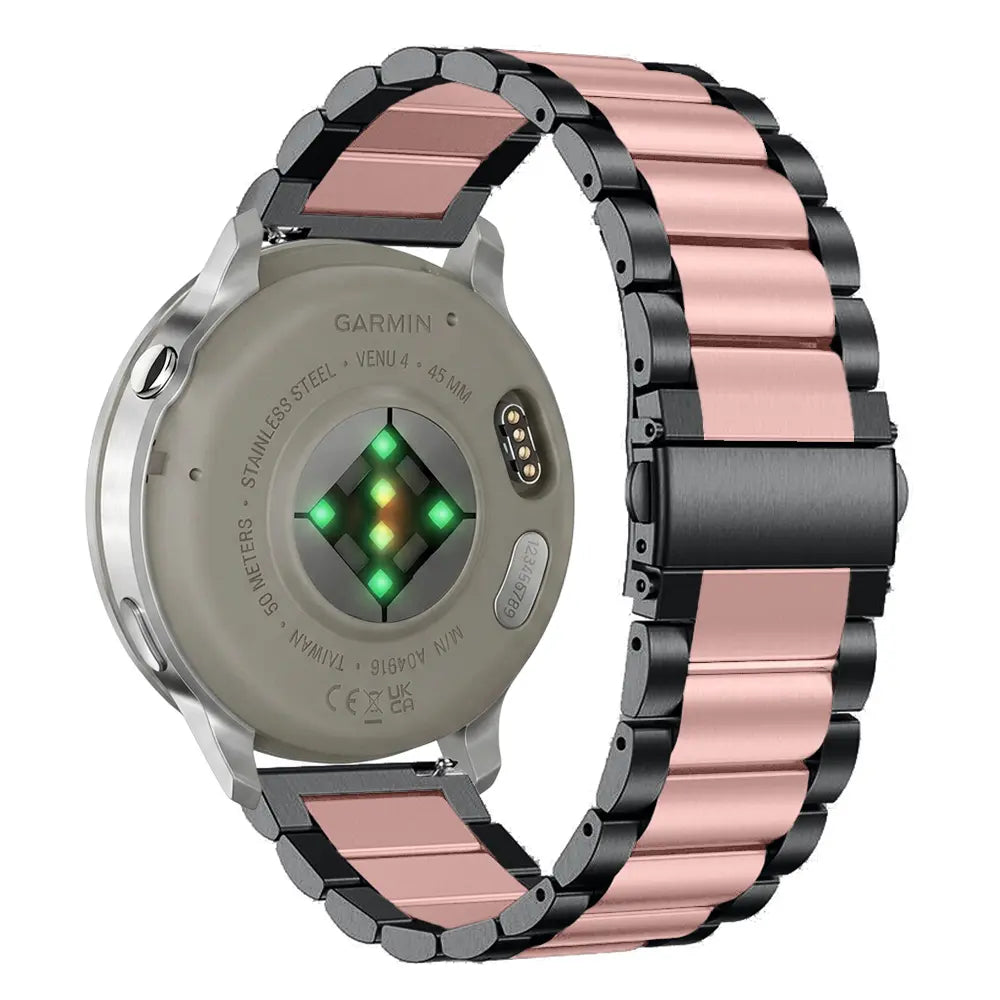 Bracelet acier Garmin Forerunner 70 (noir/rose)