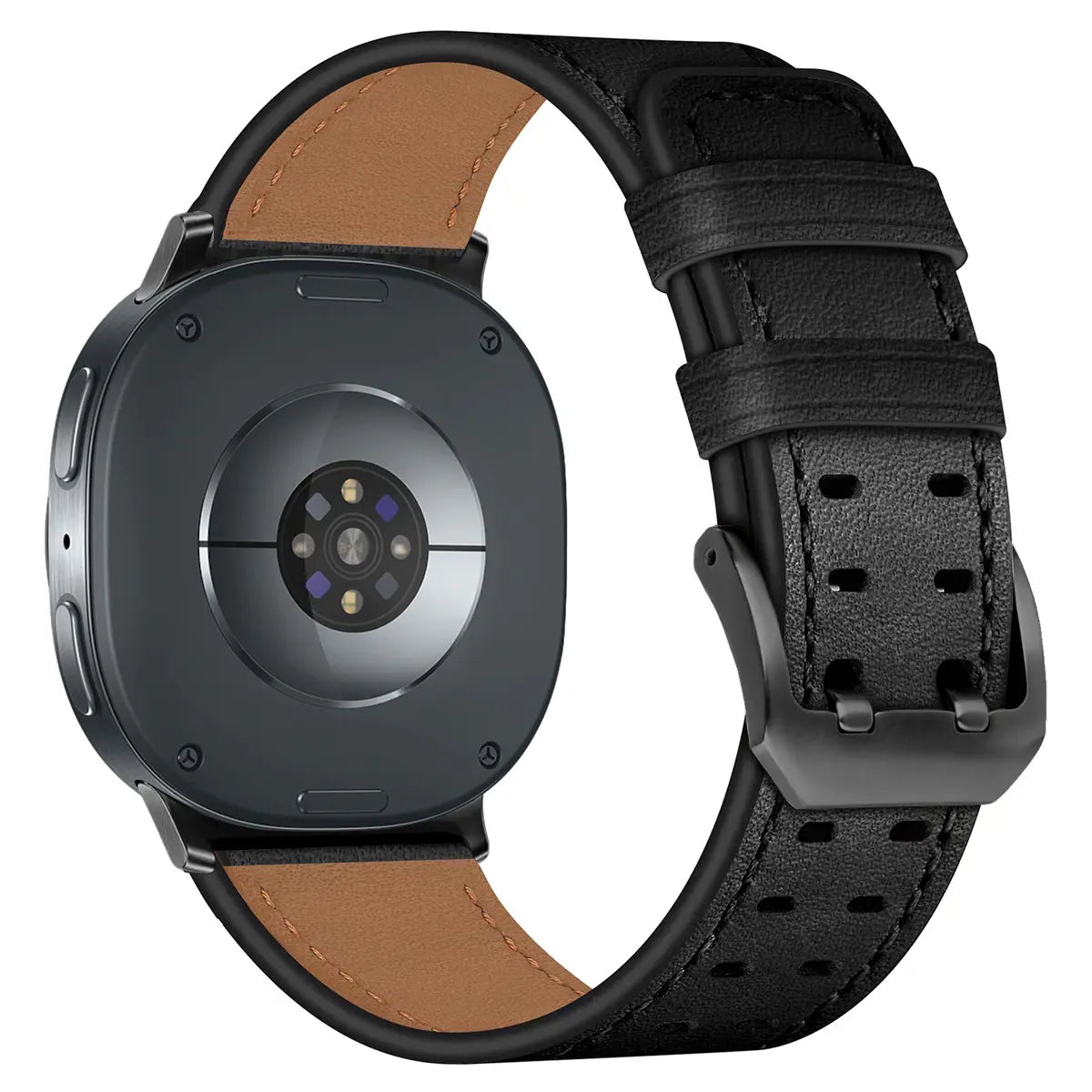 Bracelet cuir à double épingle Samsung Galaxy Watch 8 Classic (noir)
