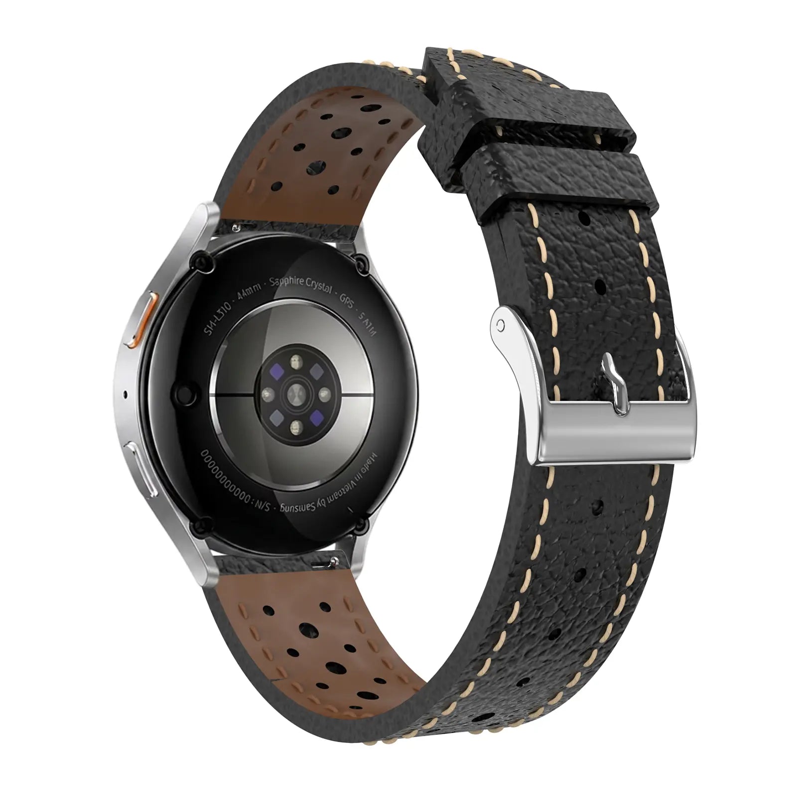 Bracelet cuir zephyr Xiaomi Watch S5 (noir)