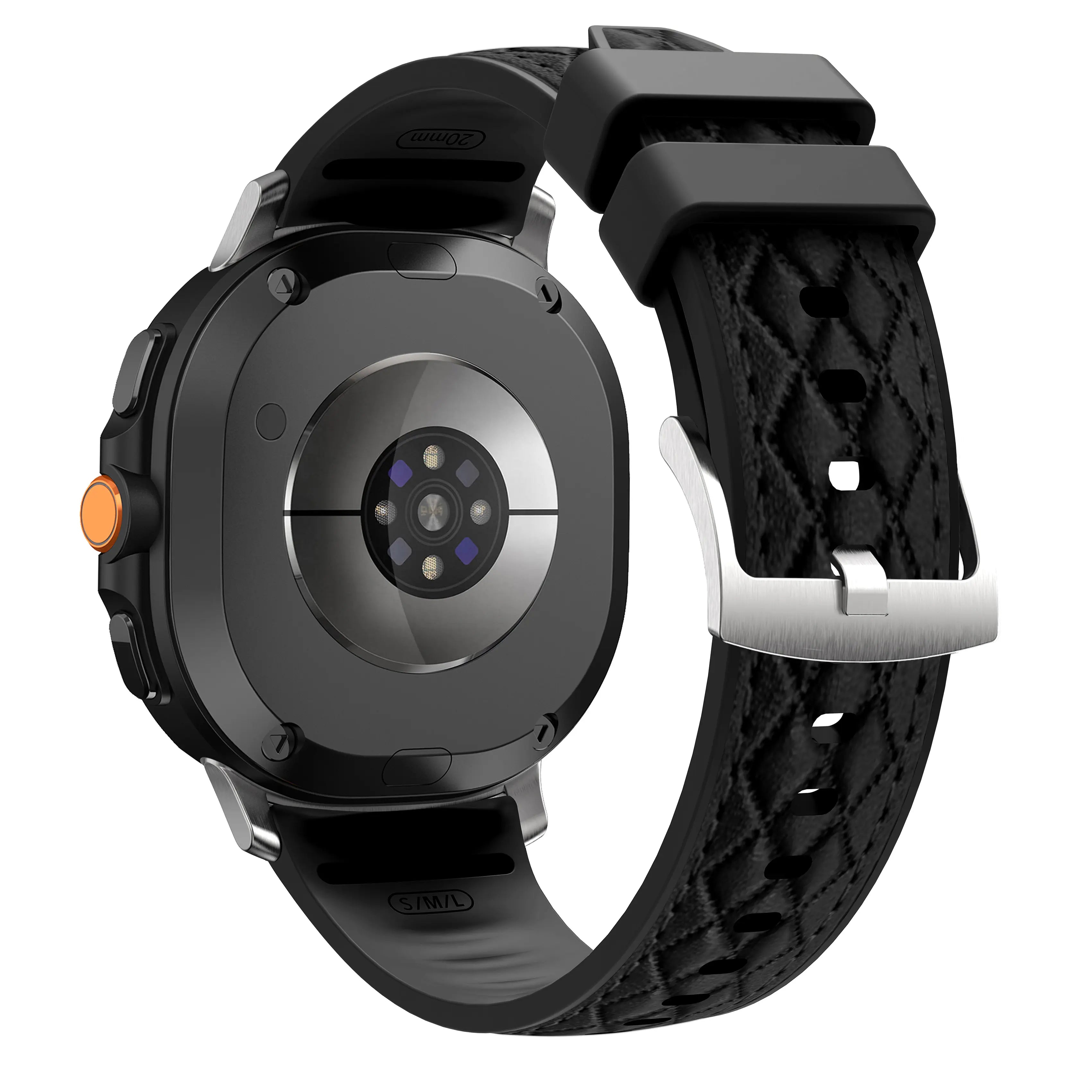 Samsung Galaxy Watch 8 - 40mm Diamond Leather Hybrid Strap (Black)