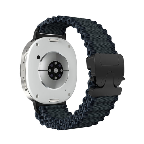 Bracelet nylon Outdoor avec boucle en P Samsung Galaxy Watch 8 - 40mm (noir avec noir)