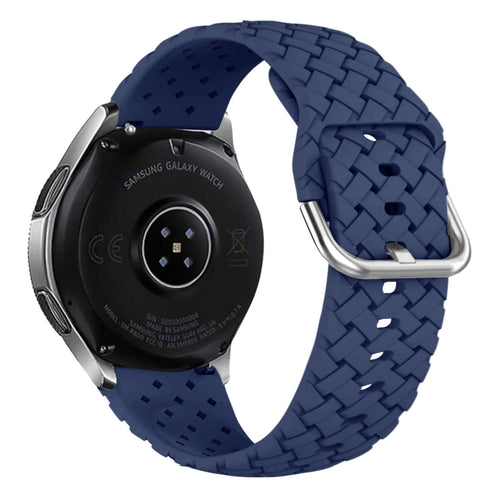 Bracelet silicone tissé Samsung Gear Sport (bleu foncé)