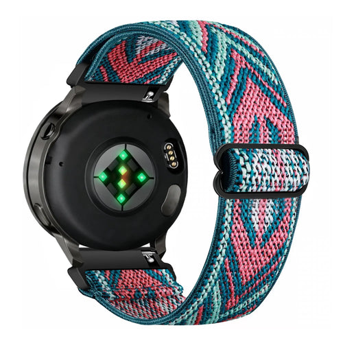 Bandz Bracelet nylon élastique Garmin Vivoactive 4s (mélange de bleu)