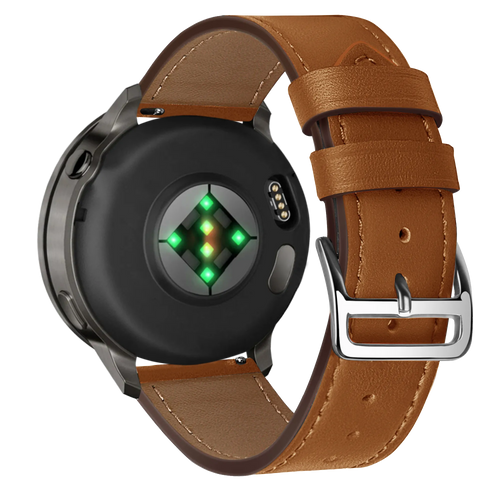Bandz Garmin Bounce 2 Leather Strap 'Deluxe' (Brown)
