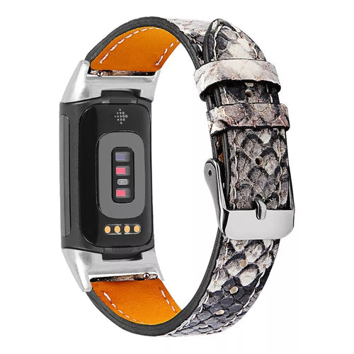 Bracelet cuir moderne Fitbit Charge 6 (snake)