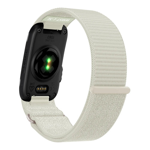 Nylon Strap 'Classic', starlight, on a watch, 3/4 rear view