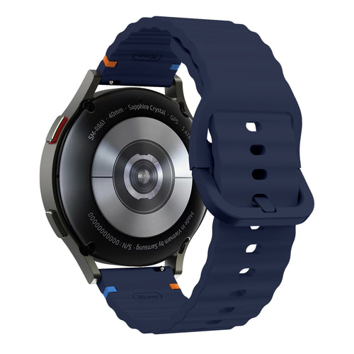 Bracelet silicone ondulé Huawei Watch GT 6 - 46mm (bleu foncé)