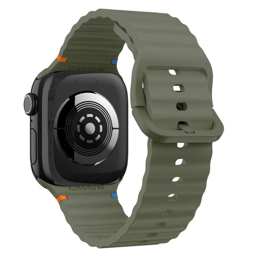 Bracelet Silicone Wave Apple Watch (vert foncé)