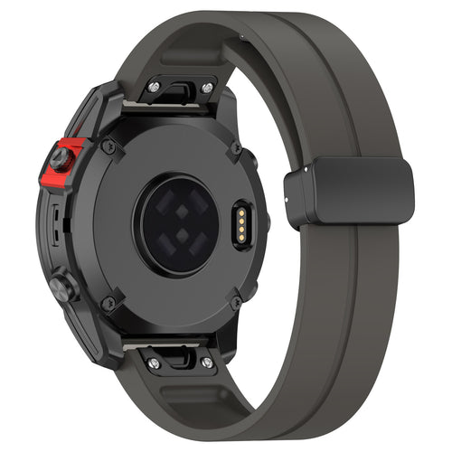 Bracelet silicone avec boucle-D Garmin D2 Mach 1 (gris foncé)
