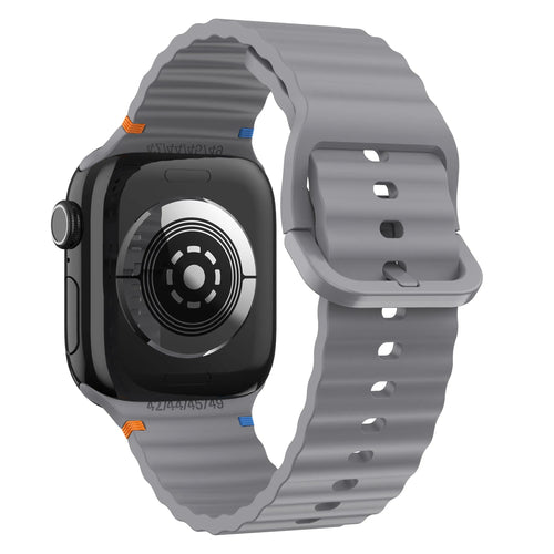 Bracelet Silicone Wave Apple Watch (gris foncé)