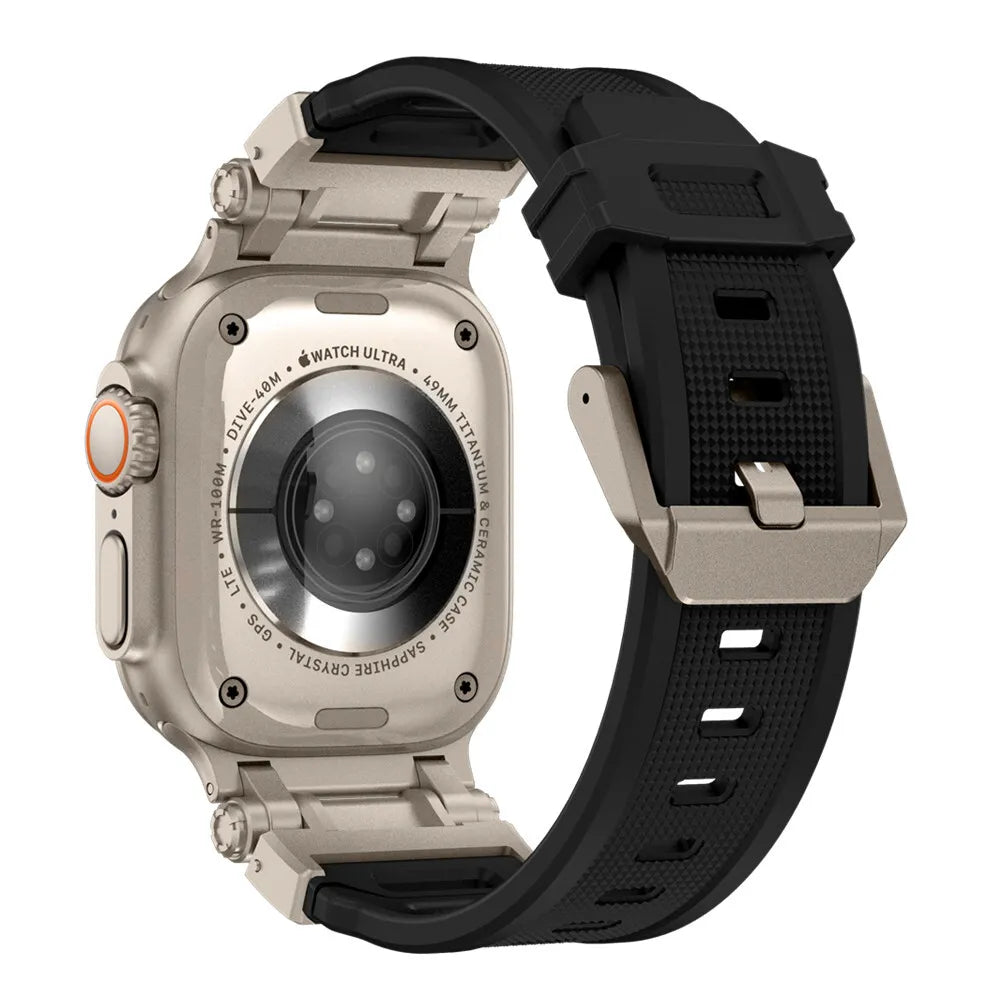 Silicone Strap 'Explorer', on a watch, 3/4 rear view