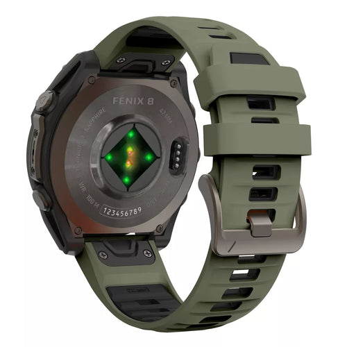 Bracelet sport avec boucle Garmin D2 Mach 1 Pro (vert olive/noir)