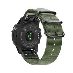 Bracelet nylon á boucle Garmin Instinct 3 - 45mm (vert)