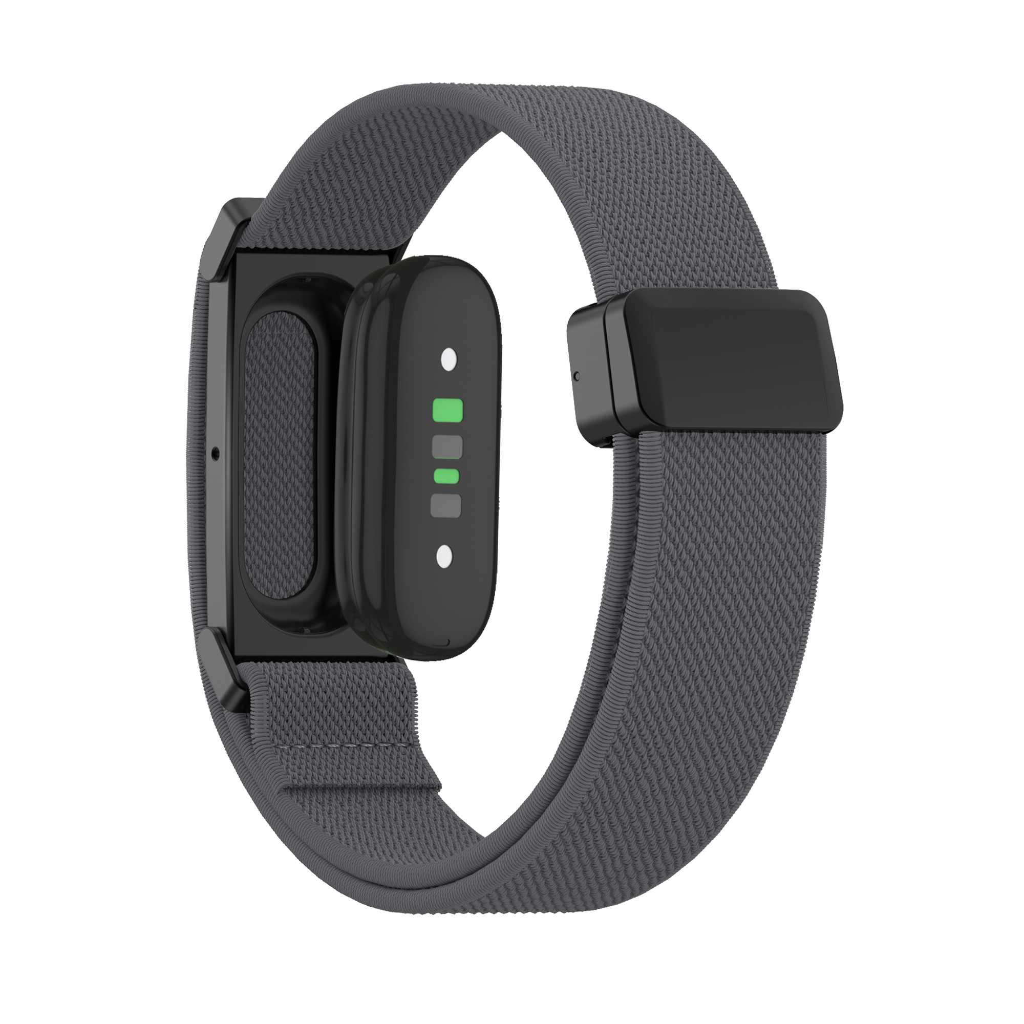 Bandz Bracelet biceps nylon avec boucle-D Fitbit Air (gris foncé)
