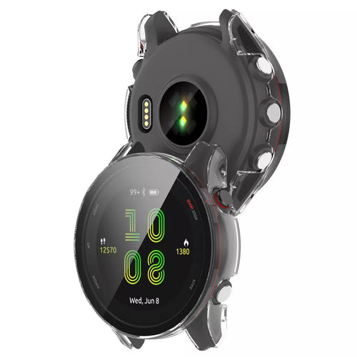Coque rigide avec verre Garmin Forerunner 255 (transparent)