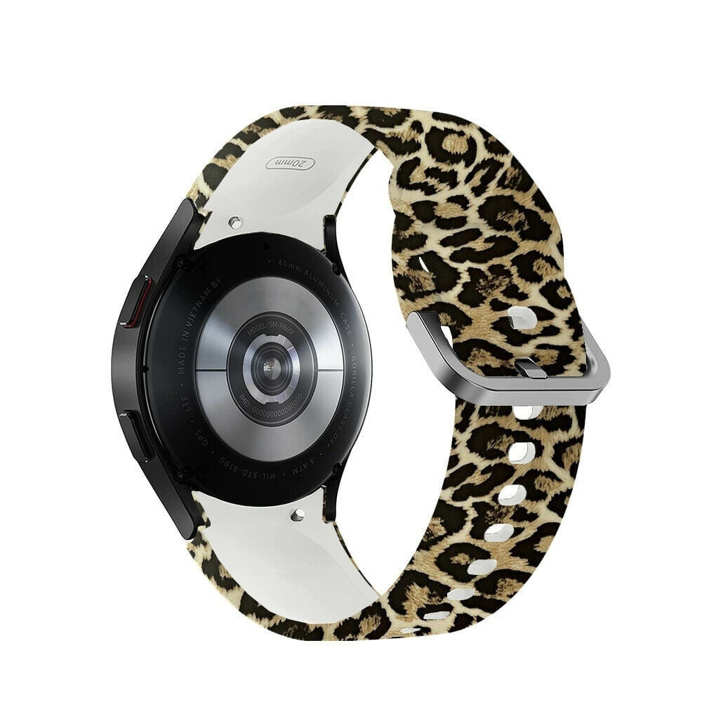 Print Silicone Strap, on a watch, 3/4 rear view
