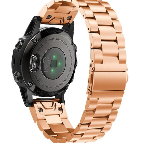Bracelet acier Garmin Descent Mk2S (rose or)