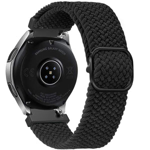 Bracelet montre nylon tissé 22mm - universal (noir)