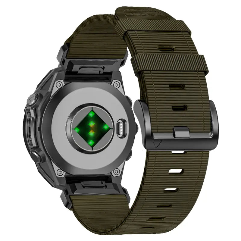 Garmin Forerunner 955 Premium Buckled Nylon Strap (Green)