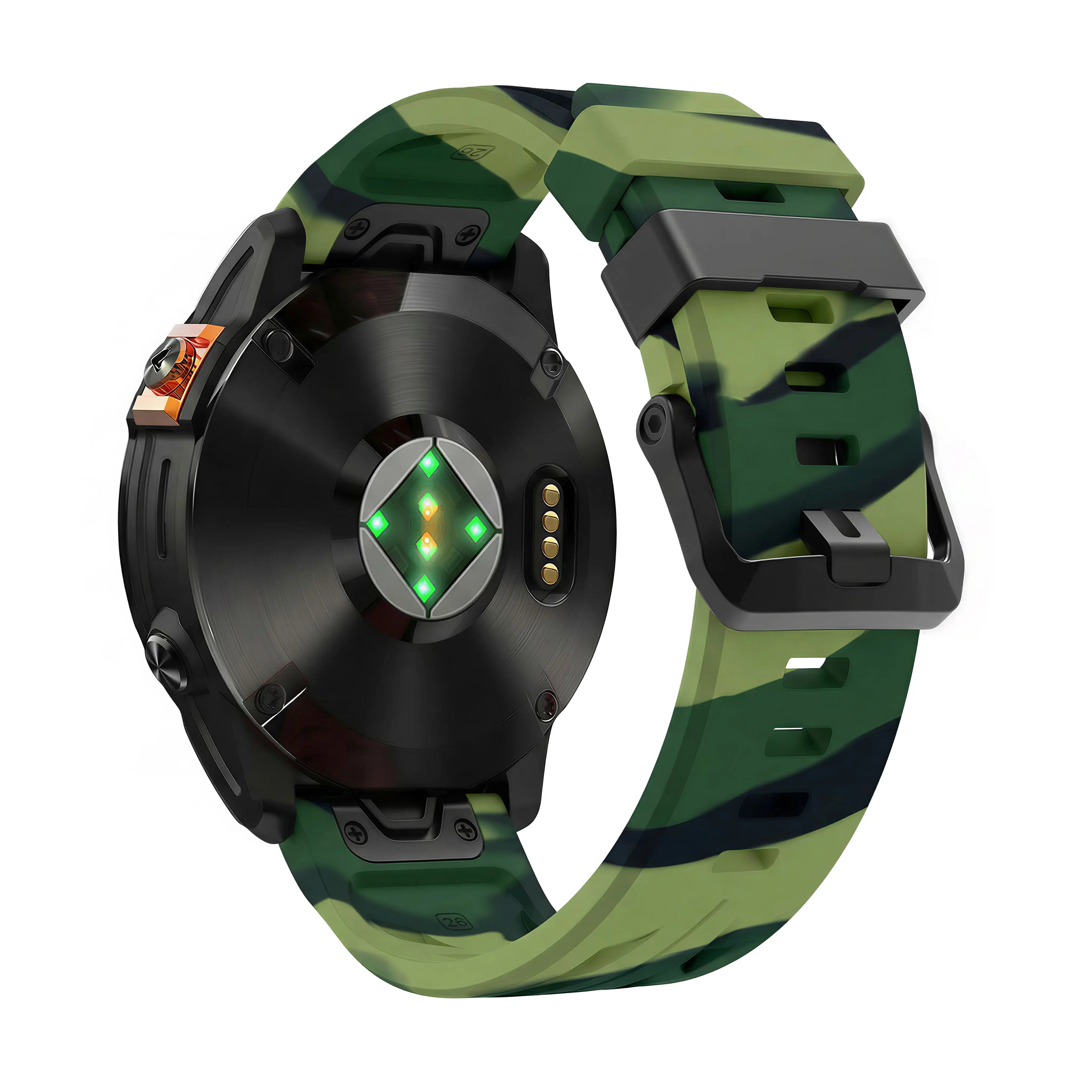Bracelet silicone race Garmin D2 Mach 2 - 51mm (vert camouflage)
