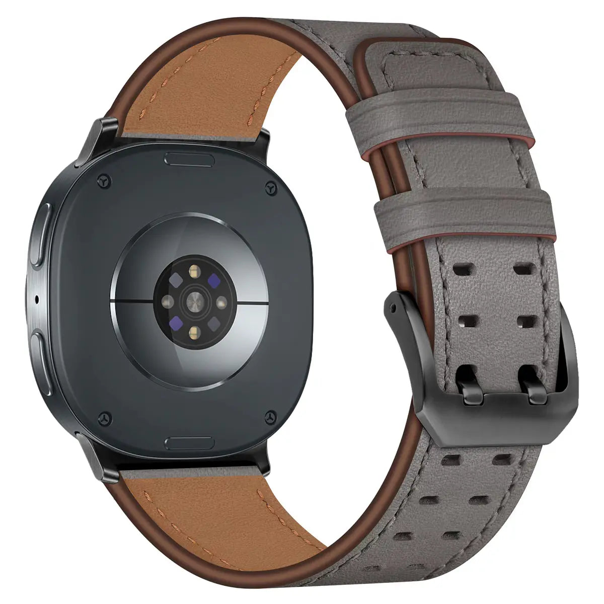 Bracelet cuir à double épingle Samsung Galaxy Watch 8 - 44mm (gris)