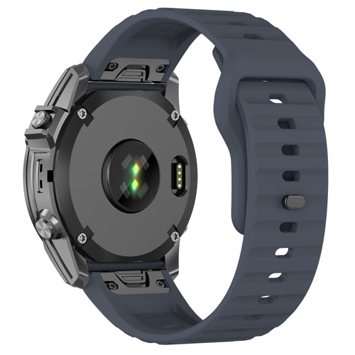 Bracelet silicone Outdoor Garmin Descent MK3i - 51mm (grisbleu)